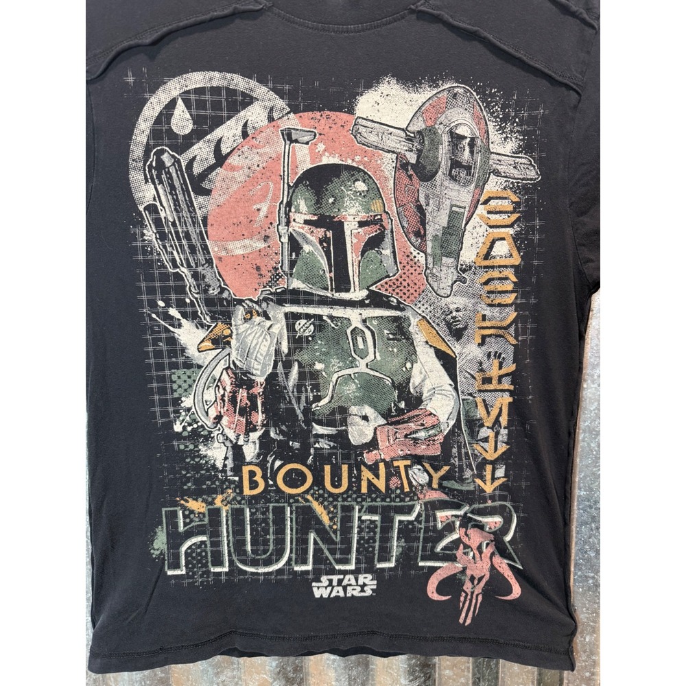 Disney Star Wars Boba Fett Bounty Hunter Graphic Tee Black Small